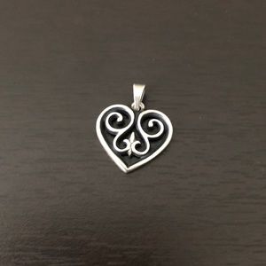 James Avery Retired Heart Pendant